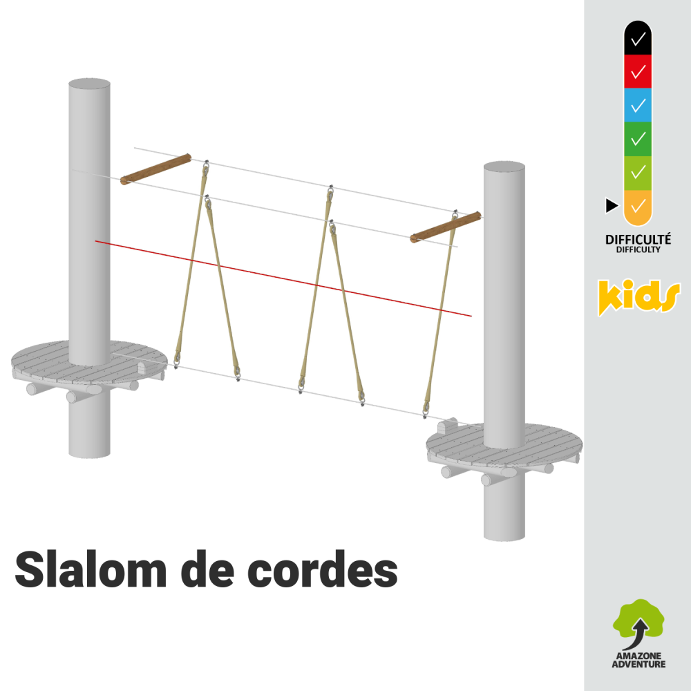 Slalom de cordes