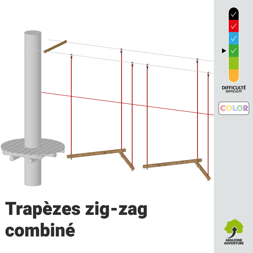 Trapèzes zig-zag combiné