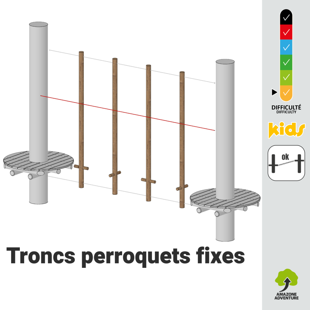 Troncs perroquets fixes