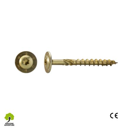 Vis d'assemblage pour structure bois tête large diamètre Ø10, empreinte torx - longueur au choix