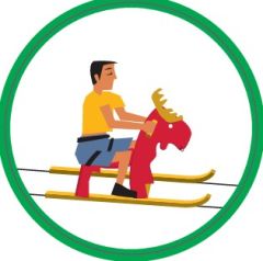 Pictogramme de sécurité pour vos ateliers de parcours accrobranche : renne.