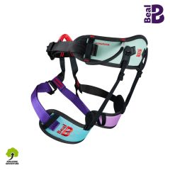 Harnais AEROPARK IV de la amrque française Béal. Ce baudrier a été développé spécifiquement pour les parcours acrobatiques en hauteur et accrobranche.
