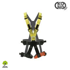 Harnais intégral Indiana Full II de Kong : sécurité maximale pour parcs aventure, réglage intuitif, taille universelle, points d’attache aluminium, idéal adultes et enfants