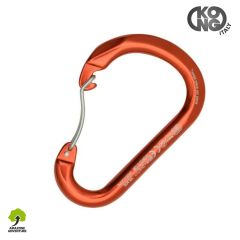 Mousqueton Paddle Wire Bent Gate en aluminium avec une large ouverture pour un usage facilité dans les parcours accrobranche.