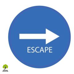 Pictogramme de signalétique : échappatoire ou sortie