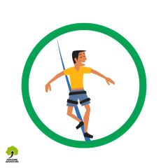 Pictogramme de signalétique : Slackline - sangle équilibre