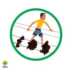 Pictogramme de signalétique : Picto Passerelle Animaux.