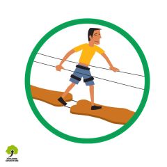 Pictogramme de signalétique : Picto passerelle en long
