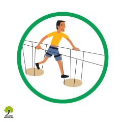 Pictogramme de signalétique : saut wazzah