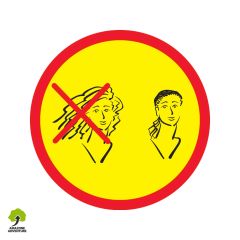 Pictogramme de sécurité : cheveux longs attachés