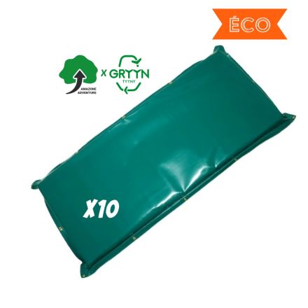 Matelas protection d'arbres classique - Lot économique - Matelas GRYYN avec mousse recyclée Re-use pour la construction d'un parc accrobranche écologique et durable
