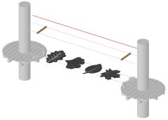 Passerelle forme "feuilles"